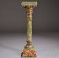 Onyx and Champleve Enamel Pedestal