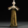 After Alexandre Clerget French 18561931 Bronze and Ivory Figure of a Woman Reading