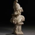 Continental School Late 19thEarly 20th Century Alabaster Bust of a Female Warrior
