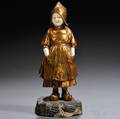 After Joseph dAste French 19051935 Giltbronze and Ivory Figure of a Dutch Girl