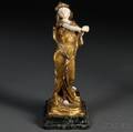 After Theophile Francois Somme French 18711952 Giltbronze and Ivory Figure of a Crowned Woman