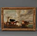 After Thomas Sidney Cooper British 18031902 Cows in a Landscape