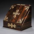 Victorian Brassbound Calamander Stationery Box