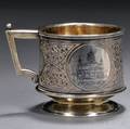 Russian Gilded Silver and Niello Cup