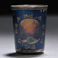 Enameled Silver Vodka Cup
