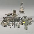 Group of Assorted Sterling Silver and Silverplated Desk and Dresser Items