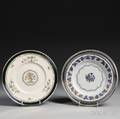Two Sterling Silverrimmed Ceramic Serving Plates