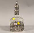 German Silvermounted Etched Glass Decanter