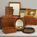 Nine Wood Boxes and Decorative Items