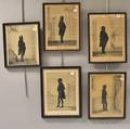 Four Framed EB  EC Kellogg Lithograph Portrait Silhouettes