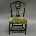Federal Upholstered Mahogany Shieldback Side Chair