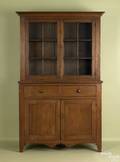 Pennsylvania or Ohio walnut one piece stepback cupboard mid 19th c
