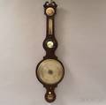Inlaid Mahogany Veneer Wheel Barometer