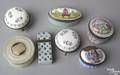 Six enameled snuff boxes