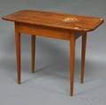 Country Pine and Maple Occasional Table with Tapering Legs