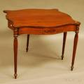 Federalstyle Inlaid Mahogany Serpentine Card Table