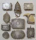 Ten English silver vinaigrettes late 18thearly 19th c
