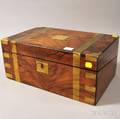 Brassbound Burlwood and Mahogany Lap Desk
