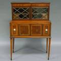 Federalstyle Glazed and Inlaid Mahogany Writing Desk