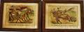 Two Framed Currier  Ives Darktown Fire Brigade Lithographs