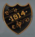 Painted Sheet Metal 1914 Shieldshaped Sign
