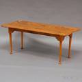 Eldred Wheeler Queen Annestyle Tiger Maple Porringertop Coffee Table