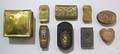 Nine snuff boxes 19th c