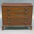 Federal Cherry Bowfront Fourdrawer Chest