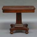 Empire Mahogany Veneer Pedestalbase Card Table