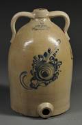 Cobaltdecorated Stoneware Water Cooler