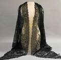 Triangular Black Chantilly Lace Shawl