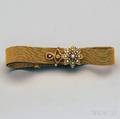 Victorian 9kt Gold Seed Pearl and Peridot Flexible Mesh Slide Bracelet