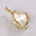 14kt Gold and Baroque Pearl Pendant