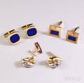 Three Pairs of Gold Cuff Links