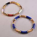 Two 14kt Gold and Hardstone Bracelets