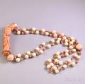 Asian Coral Bead Doublestrand Necklace