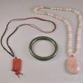 Three Hardstone Jewelry Items