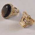 Two Gold Gemstone Rings