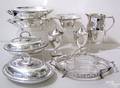 Group of silver plated tableware to include 2 covered vegetables