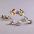 Group of 14kt Gold and Gemset Earclips