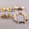 Four Pearl and Gemstone Jewelry Items
