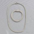 18kt White Gold Necklace and Bracelet Fope