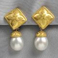 22kt and 18kt Gold and South Sea Pearl DayNight Earpendants Maija Neimanis
