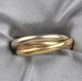 18kt Tricolor Gold Rolling Ring Cartier