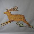 Large Sheet Iron Leaping Reindeer Silhouette Weathervane