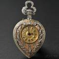 Edwardian Enamel and Diamond Pendant Watch Boucheron