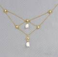 Art Nouveau 14kt Gold and Baroque Freshwater Pearl Necklace