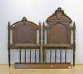 Victorian walnut youth bed with scrolled cartouche