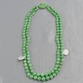 Doublestrand Jadeite Bead Necklace