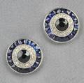 18kt White Gold Sapphire and Diamond Earstuds